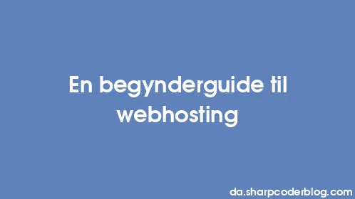 En begynderguide til webhosting - Thumbnail