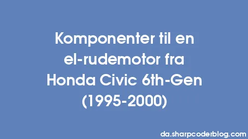 Komponenter til en el-rudemotor fra Honda Civic 6th-Gen (1995-2000) - Thumbnail