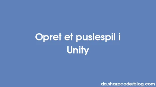 Opret et puslespil i Unity - Thumbnail