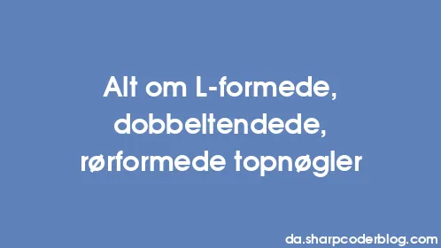 Alt om L-formede, dobbeltendede, rørformede topnøgler - Thumbnail