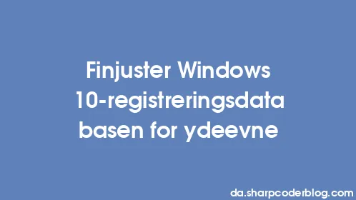 Finjuster Windows 10-registreringsdatabasen for ydeevne - Thumbnail