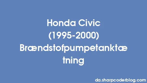 Honda Civic (1995-2000) Brændstofpumpetanktætning - Thumbnail