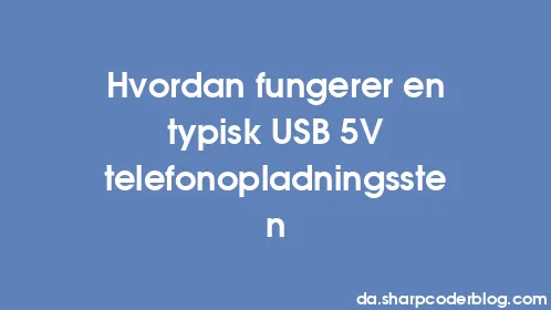 Hvordan fungerer en typisk USB 5V telefonopladningssten - Thumbnail