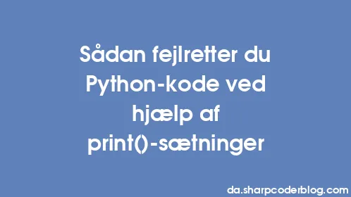 Sådan fejlretter du Python-kode ved hjælp af print()-sætninger - Thumbnail