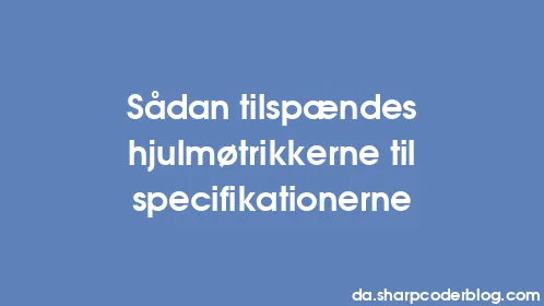 Sådan tilspændes hjulmøtrikkerne til specifikationerne - Thumbnail