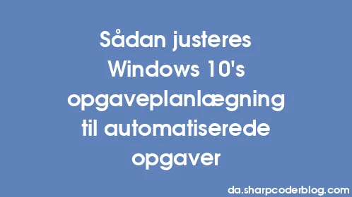 Sådan justeres Windows 10's opgaveplanlægning til automatiserede opgaver - Thumbnail