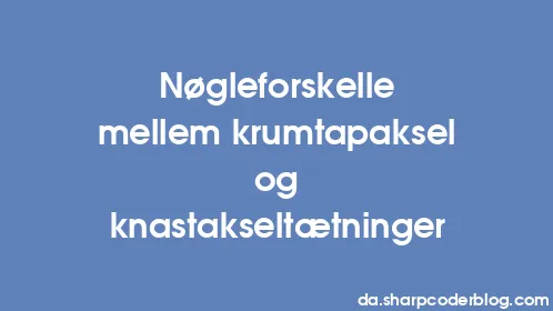 Nøgleforskelle mellem krumtapaksel og knastakseltætninger - Thumbnail