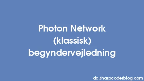 Photon Network (klassisk) begyndervejledning - Thumbnail