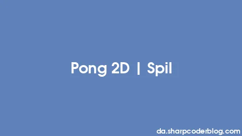Pong 2D | Spil - Thumbnail