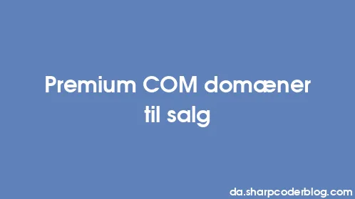 Premium COM domæner til salg - Thumbnail