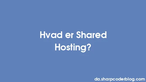 Hvad er Shared Hosting? - Thumbnail