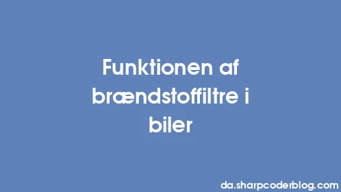 Funktionen af ​​brændstoffiltre i biler - Thumbnail
