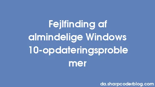 Fejlfinding af almindelige Windows 10-opdateringsproblemer - Thumbnail