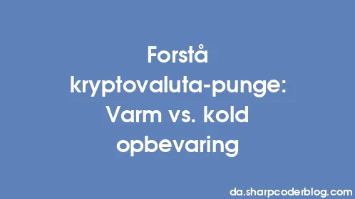 Forstå kryptovaluta-punge: Varm vs. kold opbevaring - Thumbnail