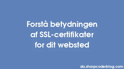 Forstå betydningen af ​​SSL-certifikater for dit websted - Thumbnail