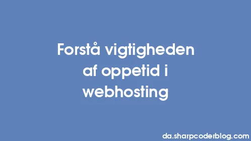 Forstå vigtigheden af ​​oppetid i webhosting - Thumbnail