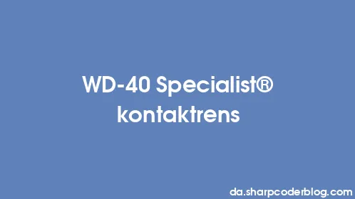 WD-40 Specialist® kontaktrens - Thumbnail