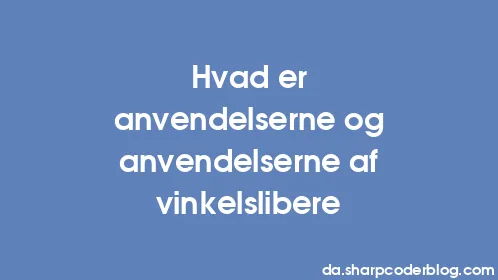 Hvad er anvendelserne og anvendelserne af vinkelslibere - Thumbnail