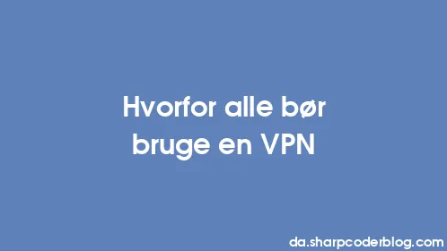 Hvorfor alle bør bruge en VPN - Thumbnail