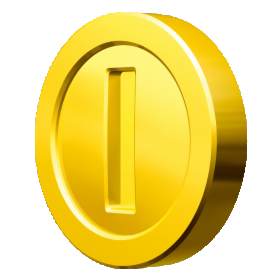 Gennemsigtigt billede af guldmønt