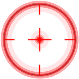 rød prikket trådkors