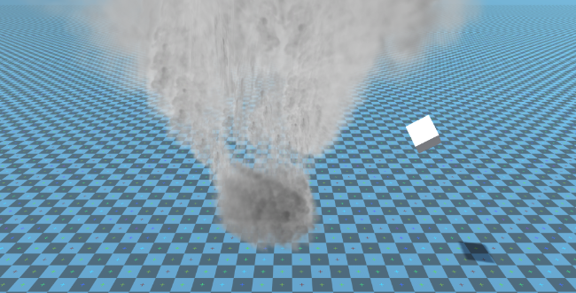 Terning trukket ind af tornadoen.