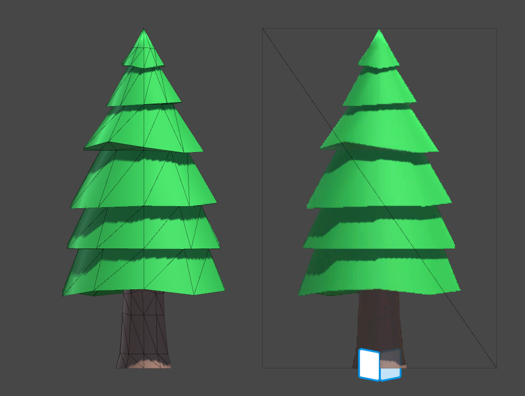 Billboard Mage 1.0 Pine Tree 3D-model til en quad mesh